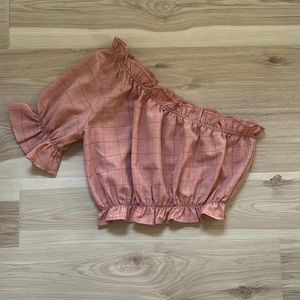 Pink one shoulder top